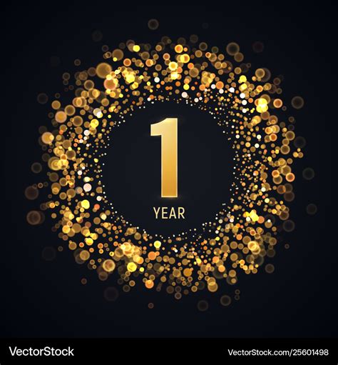 1 year anniversary isolated design element Vector Image