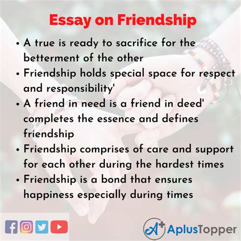 Essay on friendship – Artofit