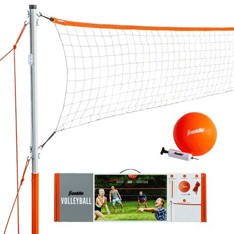 Franklin Sports Volleyball Net Starter Set - Includes PVC Volleyball ...