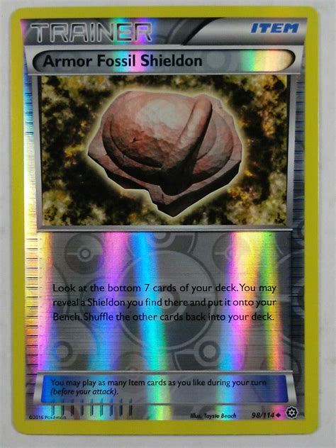 Armor Fossil Shieldon [Reverse Holo] #98 Prices | Pokemon Steam Siege | Pokemon Cards