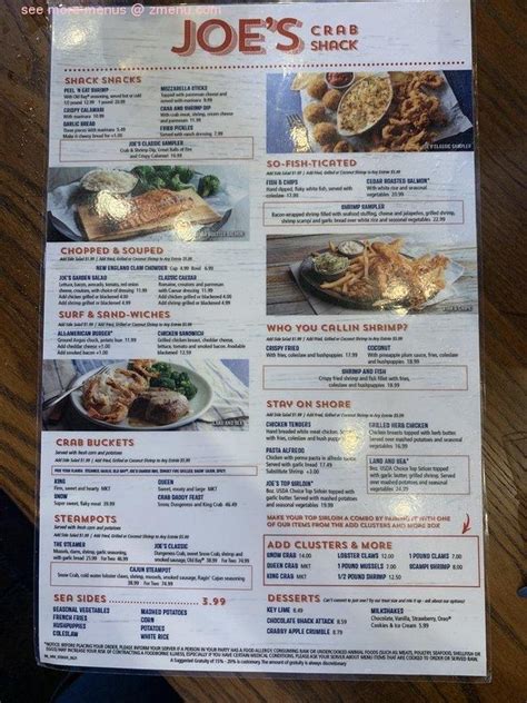 Online Menu of Joe's Burger Bar Restaurant, Kemah, Texas, 77565 - Zmenu