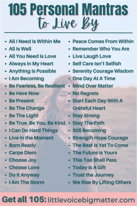 10 Powerful Life Mantras to Be Your Best Self | Little Voice Big Matter