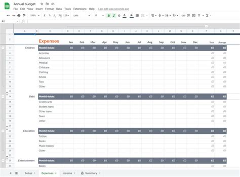 Excel Spreadsheet for Business Expenses (Expense Spreadsheet)