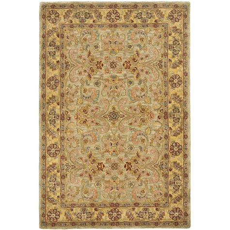 Charlton Home® Tosca Handmade Wool Light Green/Gold Rug & Reviews | Wayfair