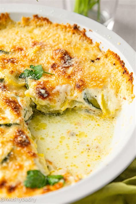 Baked Zucchini Squash Casserole - I Wash You Dry