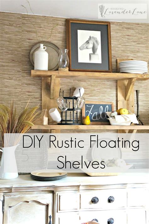 DIY Rustic Floating Shelves - Seeking Lavender Lane