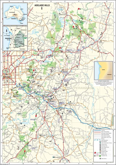 Adelaide Hills map