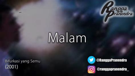 Malam - Rangga Pranendra (LYRIC VIDEO) - YouTube