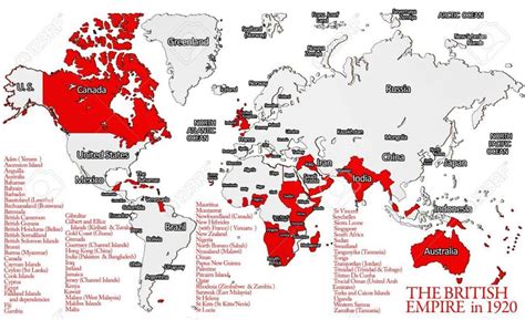 74172434-map-of-the-world-1920-british-empire-illustrated-in-gray-and ...