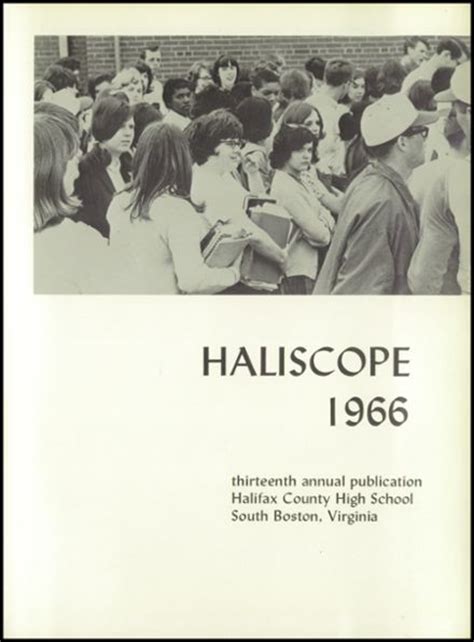 Explore 1966 Halifax County High School Yearbook, South Boston VA ...