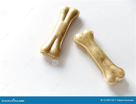 Dog Food Bones Isolated on White Stock Photo - Image of closeup, meal: 121381150