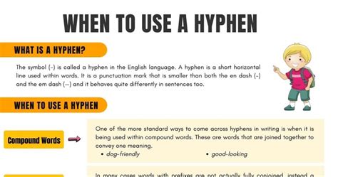 Hyphen (-) When to Use a Hyphen in English (with Great Examples) • 7ESL