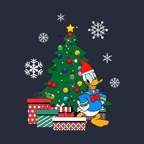 Donald Duck Around The Christmas Tree - Donald Duck - T-Shirt | TeePublic