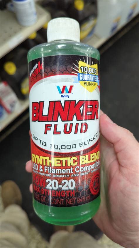 Found the infamous blinker fluid at the parts store today. : r ...