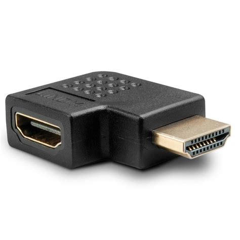 HDMI 90 Degree Right Angled Adapter, Black - from LINDY UK