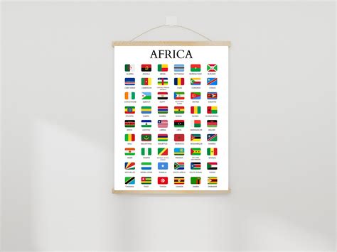 Countries of Africa, African Continent, Flags and Names, Educational ...