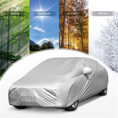 Waterproof Car Covers Outdoor Sun Protection Cover For Car Reflector Dust Rain Snow Protective ...