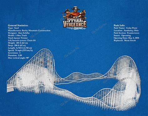 Steel Vengeance Roller Coaster Poster, Steel Vengeance Roller Coaster Wall Art, Steel Vengeance ...