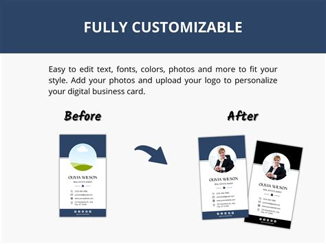 Digital Business Card Template, Digital Business Card Real Estate, Real Estate Business Card ...