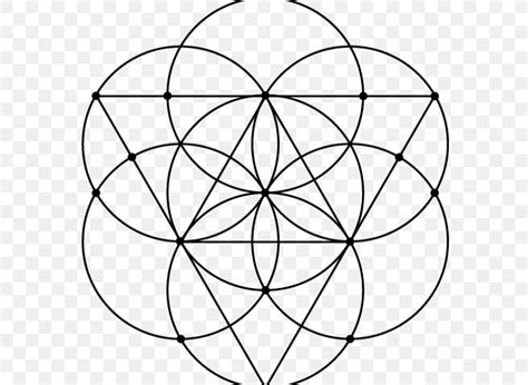 Sacred Geometry Overlapping Circles Grid Vesica Piscis Symbol, PNG ...