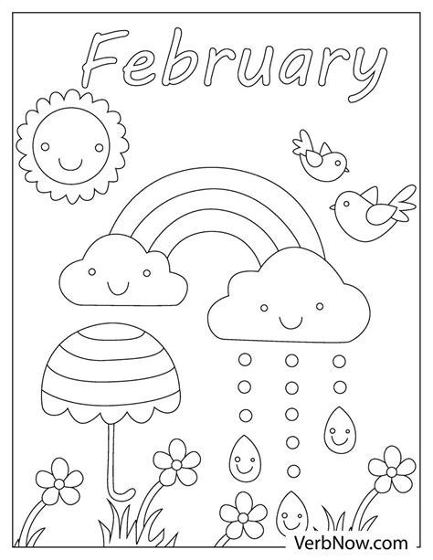 Free FEBRUARY Coloring Pages for Download (Printable PDF)