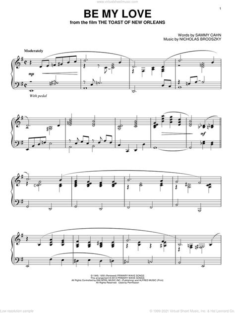 Be My Love sheet music for piano solo (PDF-interactive) | Sheet music ...