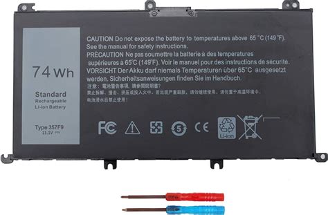 Amazon.com: 74WH 357F9 Laptop Battery for Dell Inspiron 15 7000 Gaming ...