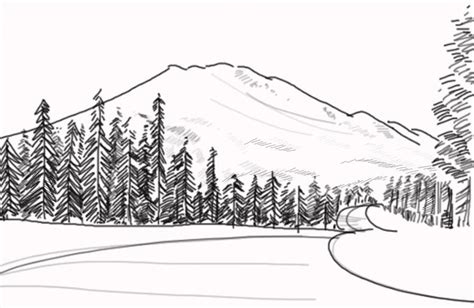 Illustrate a very simple line-drawing of a mountain | Freelancer