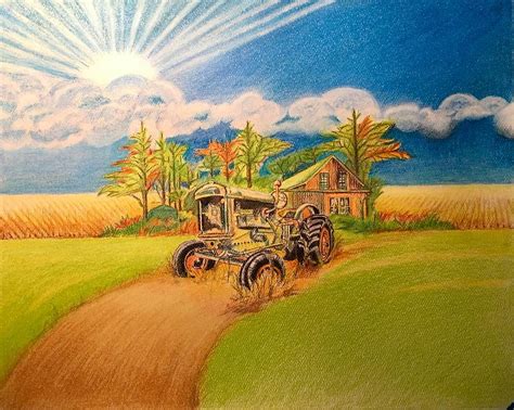 The Great Plains Drawing by The Stuart Collection - Pixels