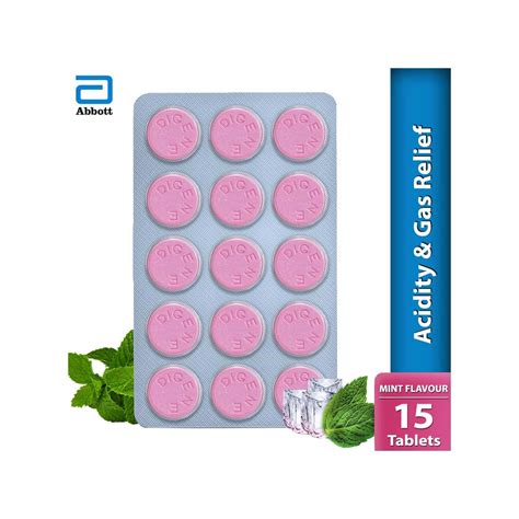 Buy Digene Acidity & Gas Relief Tablets 15s- Mint Flavour Online & Get Upto 60% OFF at PharmEasy