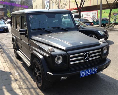 Mercedes-Benz G500 is a matte black SUV in China - CarNewsChina.com