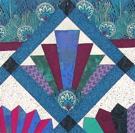 Quilts + Color: Fan Quilt With Peacock Fabric