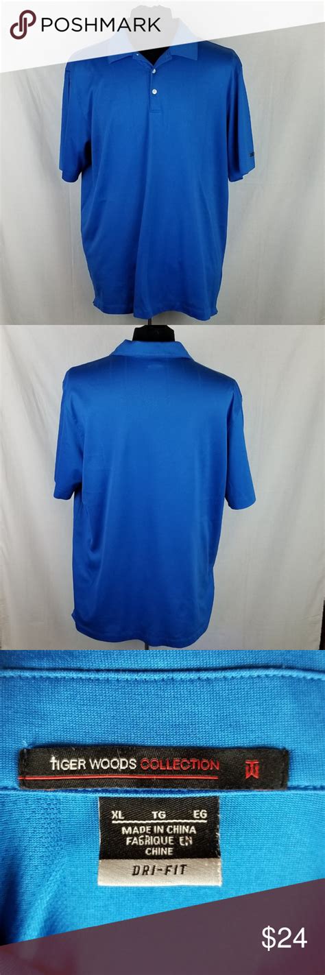 Tiger Woods Collection Dri-Fit Golf Shirt Polo XL | Golf shirts, Dri ...