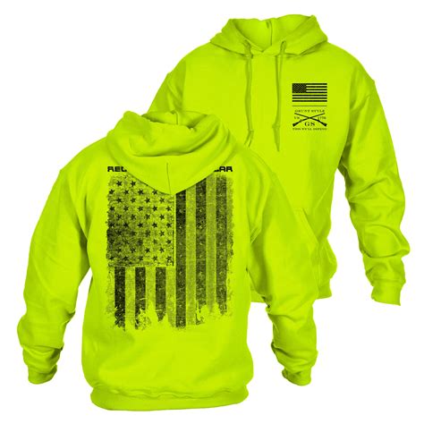 Red Blood Blue Collar™ Hoodie - Safety Green – Grunt Style, LLC