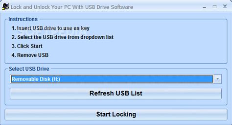 Lock and Unlock Your PC With USB Drive Software 7.0 - Download, Review ...