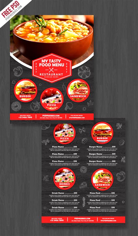 Restaurant Food Menu Flyer Free PSD | PSDFreebies.com