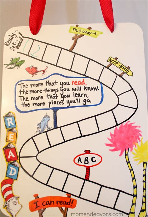 DIY Dr. Seuss Inspired Reading Chart