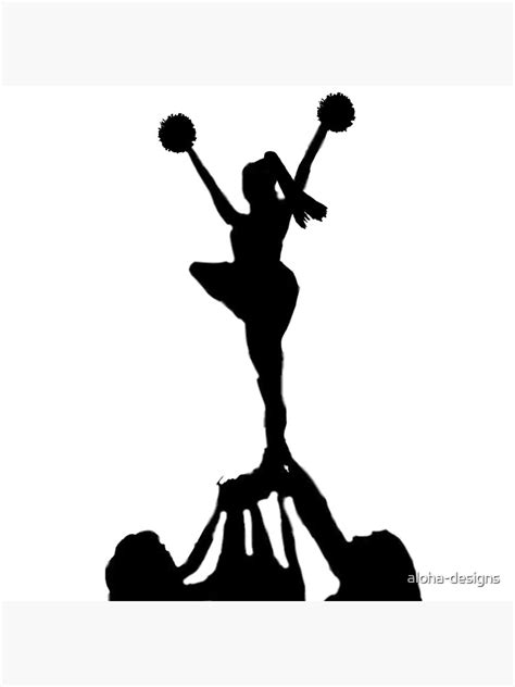 "cheer silhouette " Poster for Sale by aloha-designs | Redbubble