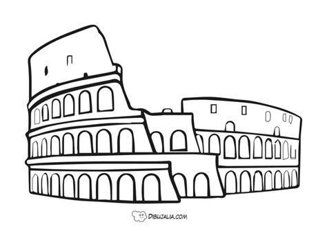 Coliseo Romano - Dibujo #2128 - Dibujalia