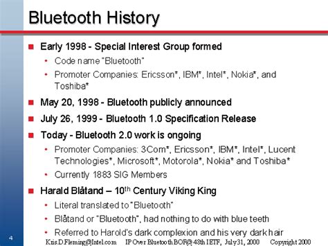 Bluetooth History