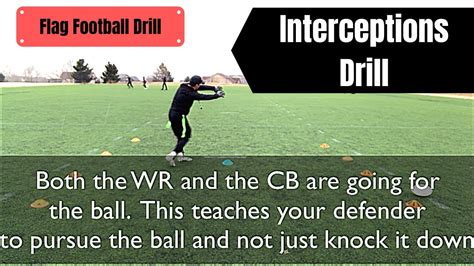 Youth Flag Football Drills | Teach Interceptions to Your Defense | Flag ...