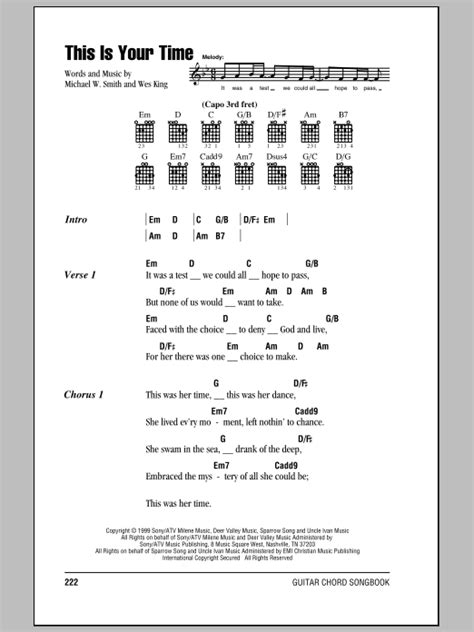 This Is Your Time by Michael W. Smith - Guitar Chords/Lyrics - Guitar Instructor