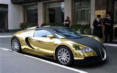 Bugatti Veyron Gold Golden Car Super Sport HD wallpaper | Pxfuel