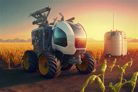 Smart Robotic Farmers Concept, Robot Farmers, Agriculture Technology, Farm Automation Stock ...