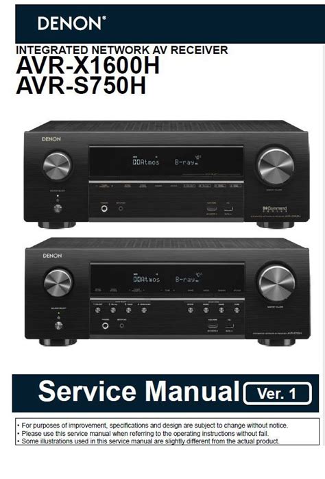 Denon AVR-X1600H, AVR-S750H Ver.1 Service Manual PDF (SBTDN2202)