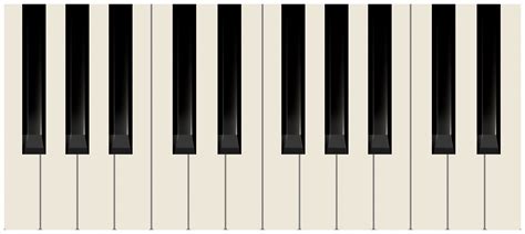 Piano keys PNG transparent image download, size: 8000x3583px