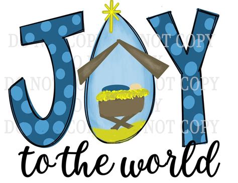 Joy to the World Nativity Baby Jesus Watercolor Christmas - Etsy