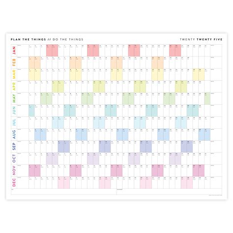 PRINTABLE 2025 ANNUAL CALENDARS // INSTANT DOWNLOAD - Plan The Things