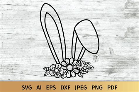 Bunny Ears svg By Elionorka | TheHungryJPEG