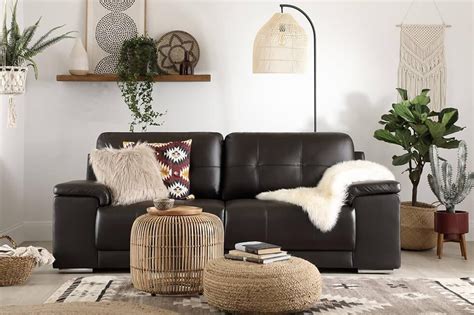 A modern take on boho decor (and 5 easy ways to get the look!) | In… in 2022 | Black leather ...